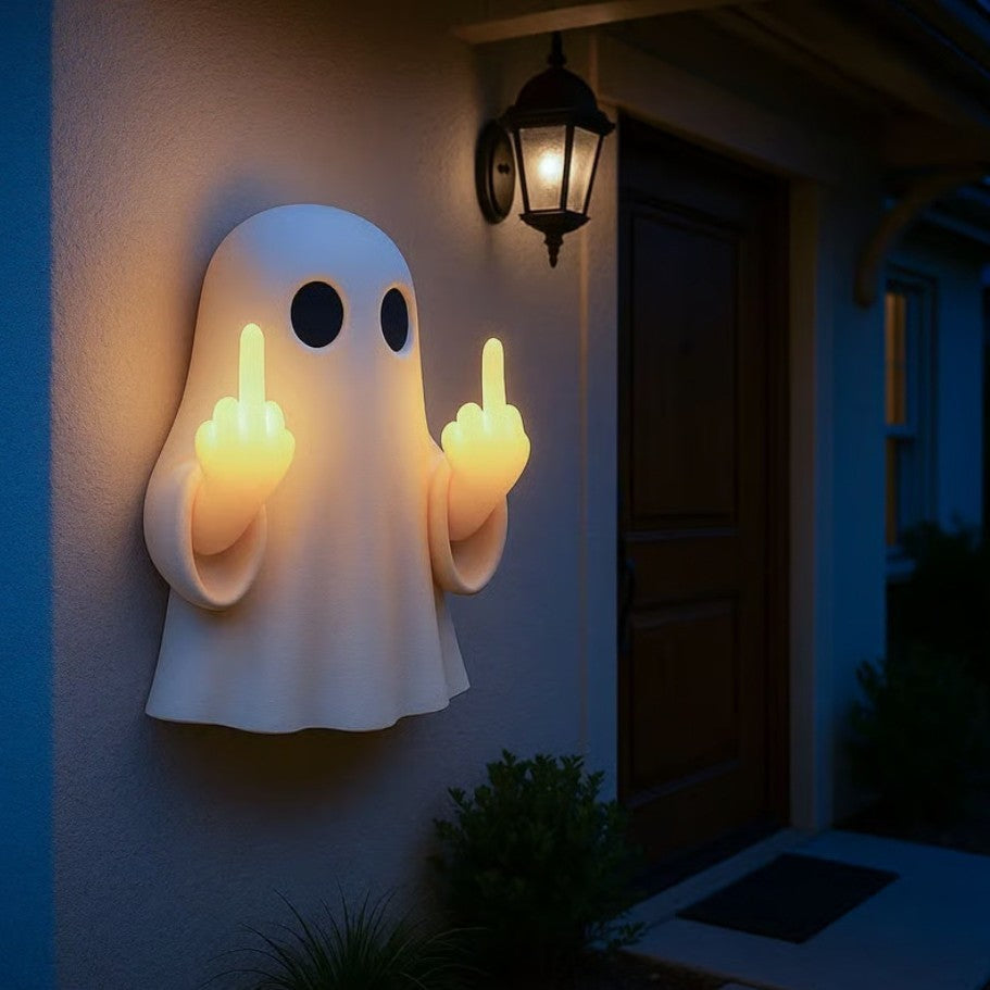 Halloween Ghost Middle Finger Glow Night Light