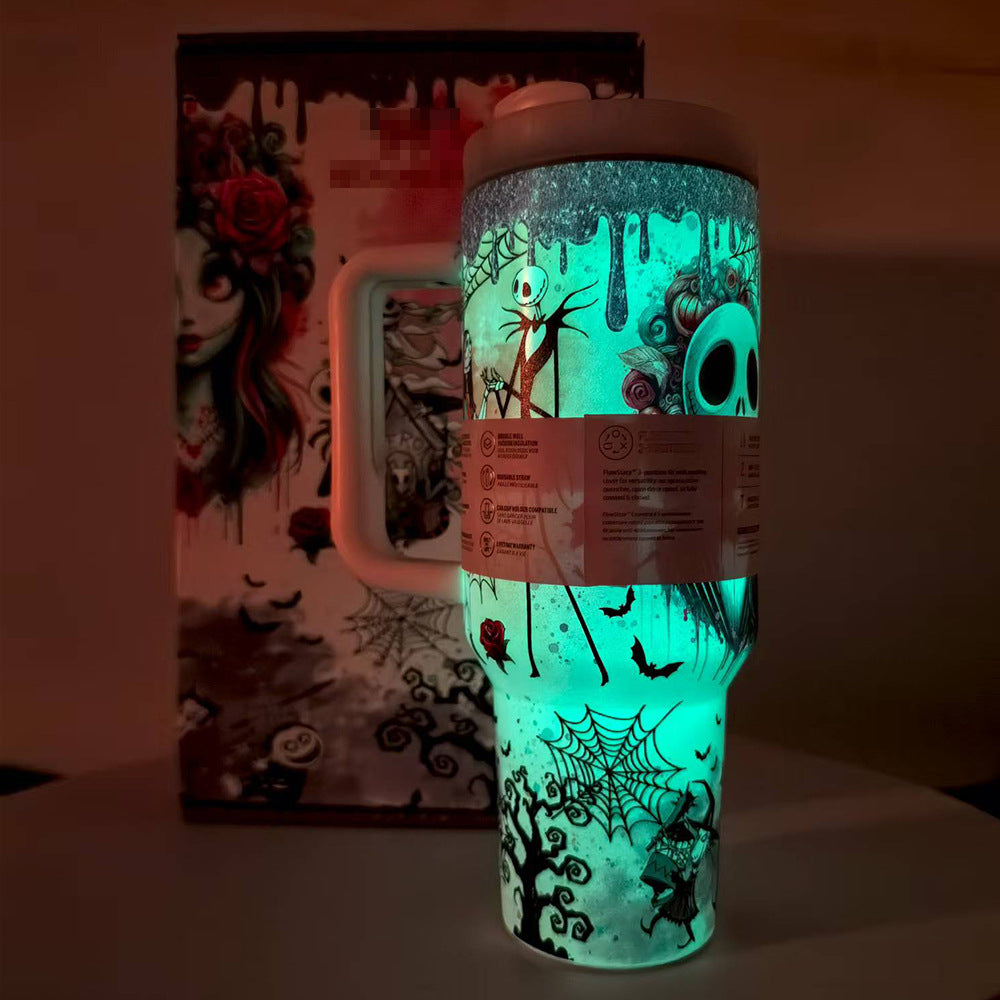 Halloween Glow-in-the-Dark 40oz Stainless Steel Vacuum Thermos