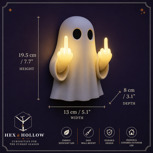 Halloween Ghost Middle Finger Glow Night Light